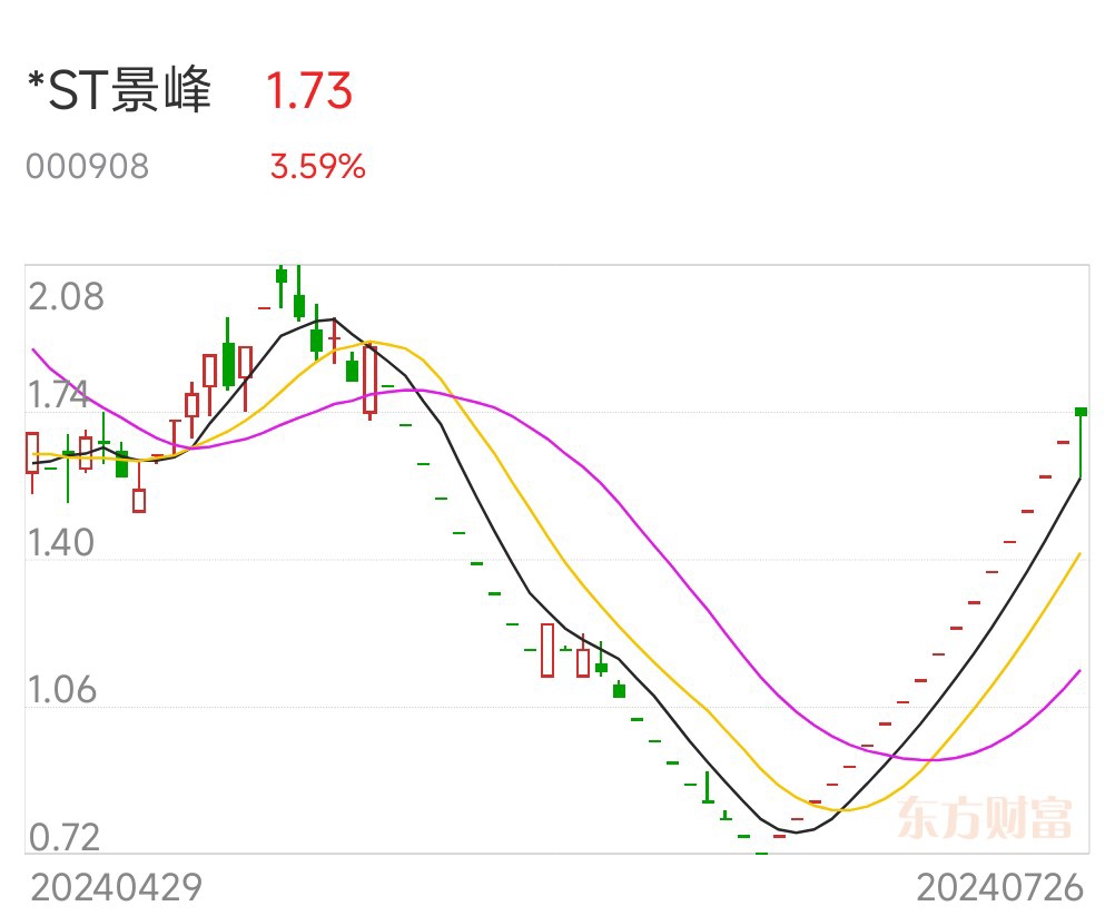 *ST景峰录得23天19板