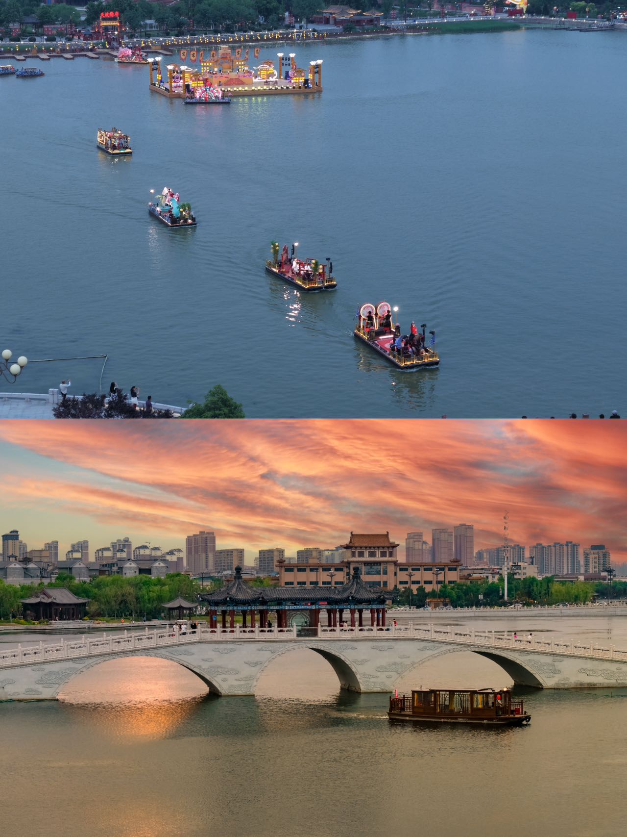 合肥骆岗公园上演空中光影魔术：亿航2.2万架无人机携“空中的士”叩响新春